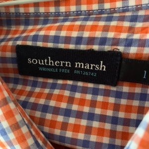 Southern Marsh long sleeve gingham shirt.